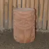 Product image 2 of the product “Tiki Statue as Stool - Polynesia style. From coconut palm 30cm Height. Approx. 22cm dia. Model 21 - Tongue out 2 ”